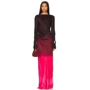 REVOLVE SWF Fluid Drape Maxi Dress in Rouge